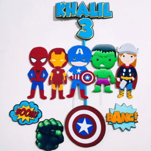 Arquivo de Corte Topo de Bolo Vingadores Cute Studio 003