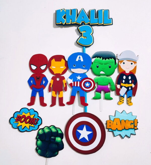 Arquivo de Corte Topo de Bolo Vingadores Cute Studio 003