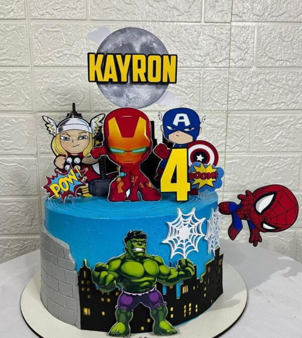 Arquivo de Corte Topo de Bolo Vingadores Cute