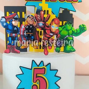 Arquivo de corte Topo de Bolo vingadores desenho 17