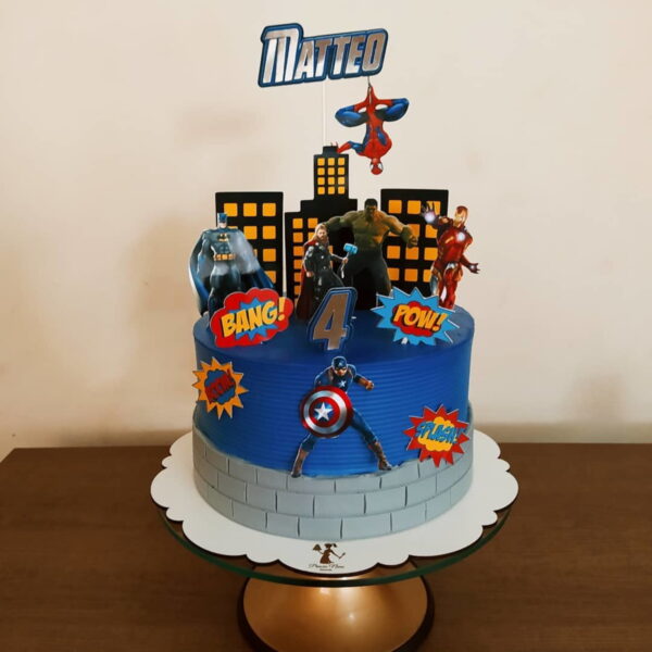 Arquivo de Corte Topo de Bolo Vingadores Heróis 1