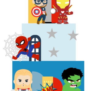 Arquivo de Corte Topo de Bolo Vingadores Herois