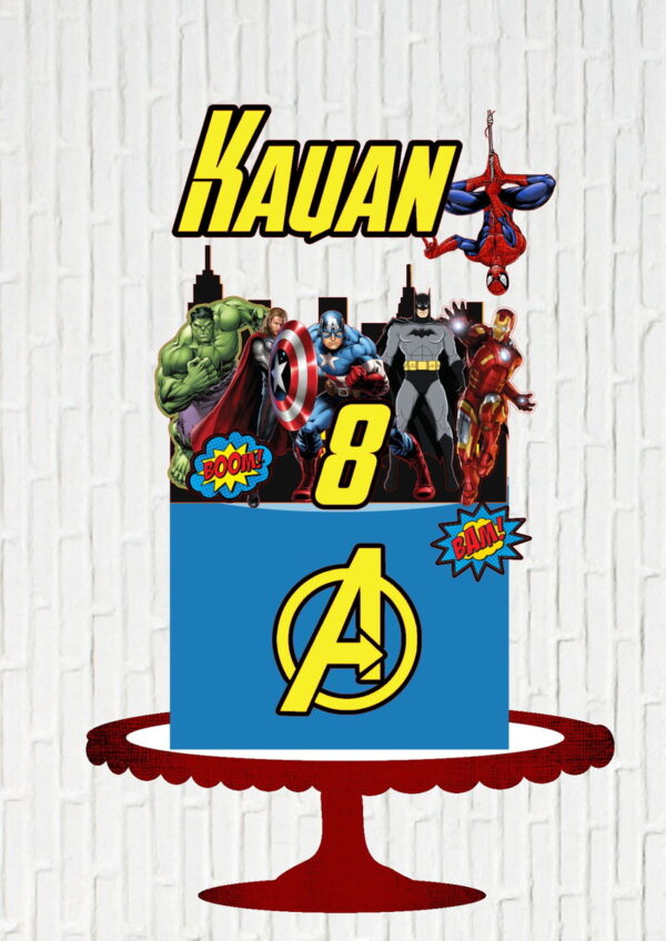 Arquivo de Corte Topo de Bolo Vingadores Predio - Image 2