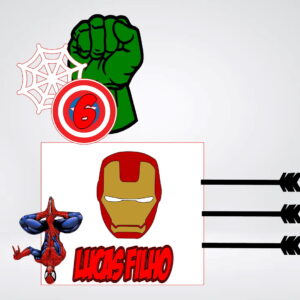 Arquivo de Corte Topo de Bolo Vingadores Studio 004