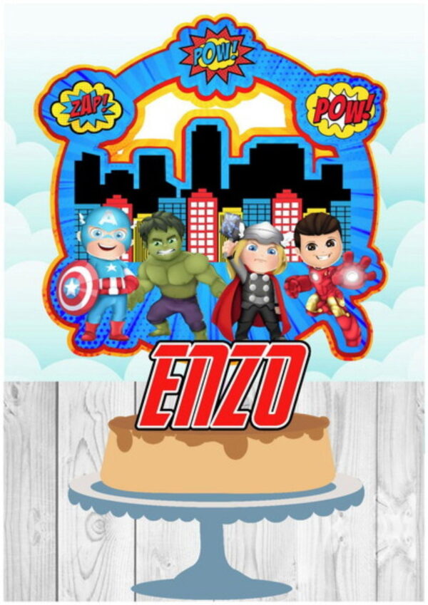 Arquivo de corte Topo de Bolo Vingadores STUDIO