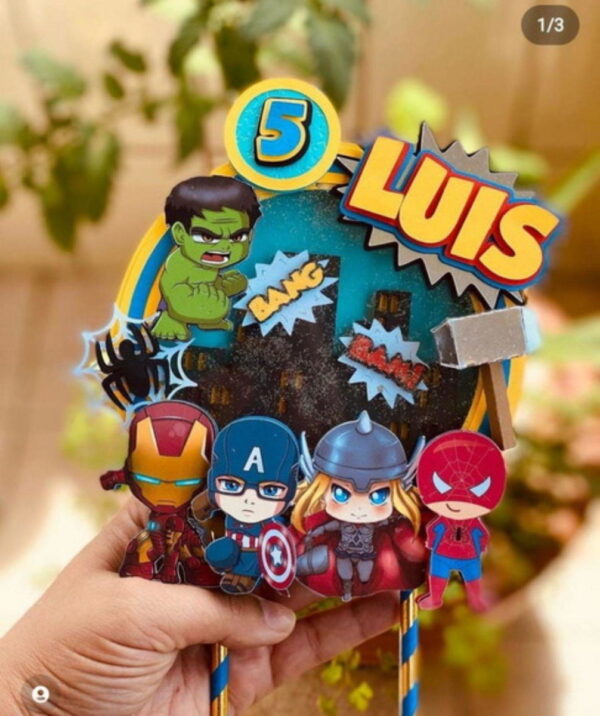 Arquivo de Corte Topo de Bolo Vingadores Studio