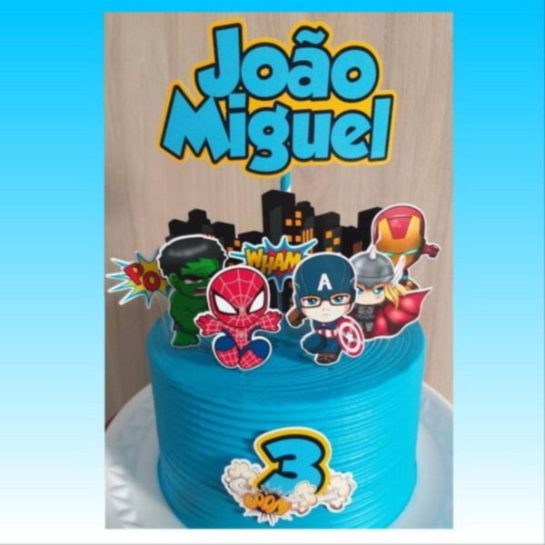 Arquivo de Corte Topo de Bolo Vingadores Studio