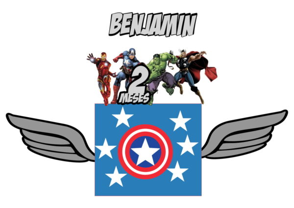 Arquivo de Corte Topo de Bolo Vingadores Studio 001 - Imagem 2