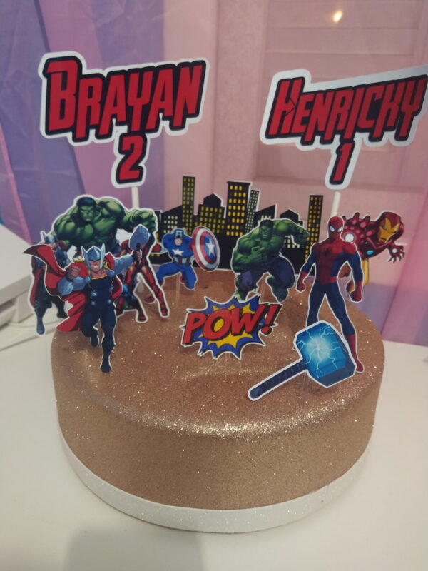 Arquivo de corte topo de bolo Vingadores