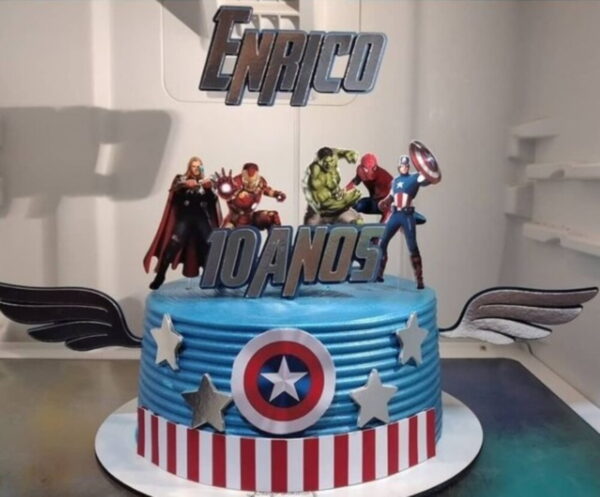 Arquivo de Corte Topo de Bolo Vingadores