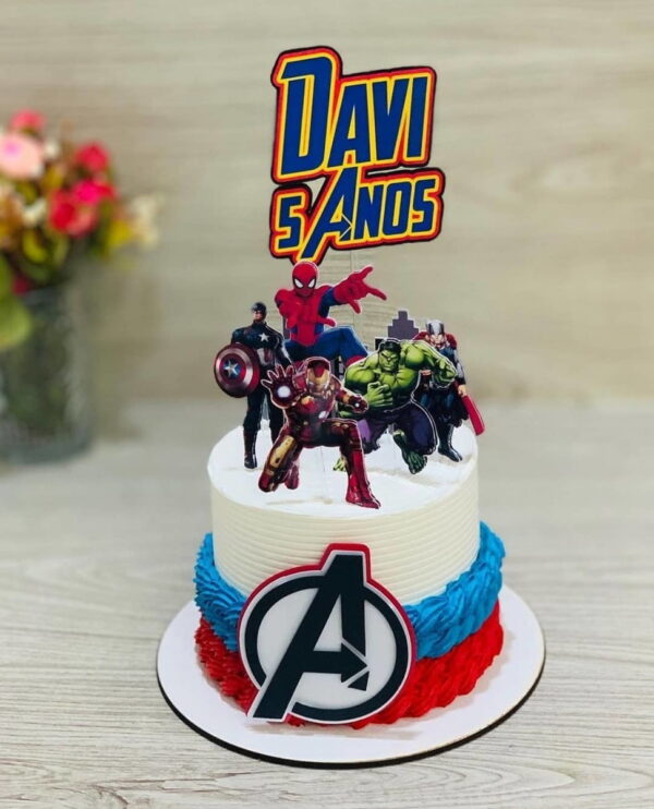 Arquivo de corte topo de bolo Vingadores