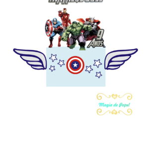 Arquivo de corte Topo de bolo vingadores