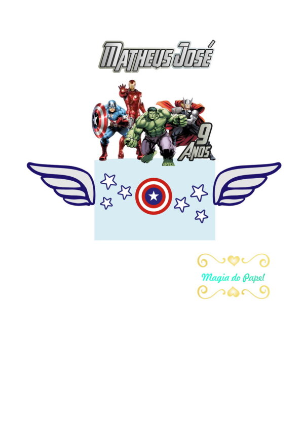 Arquivo de corte Topo de bolo vingadores