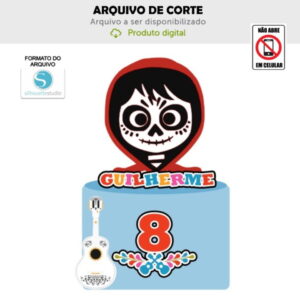 Arquivo de Corte Topo de Bolo Viva a Vida É Uma Festa - 01