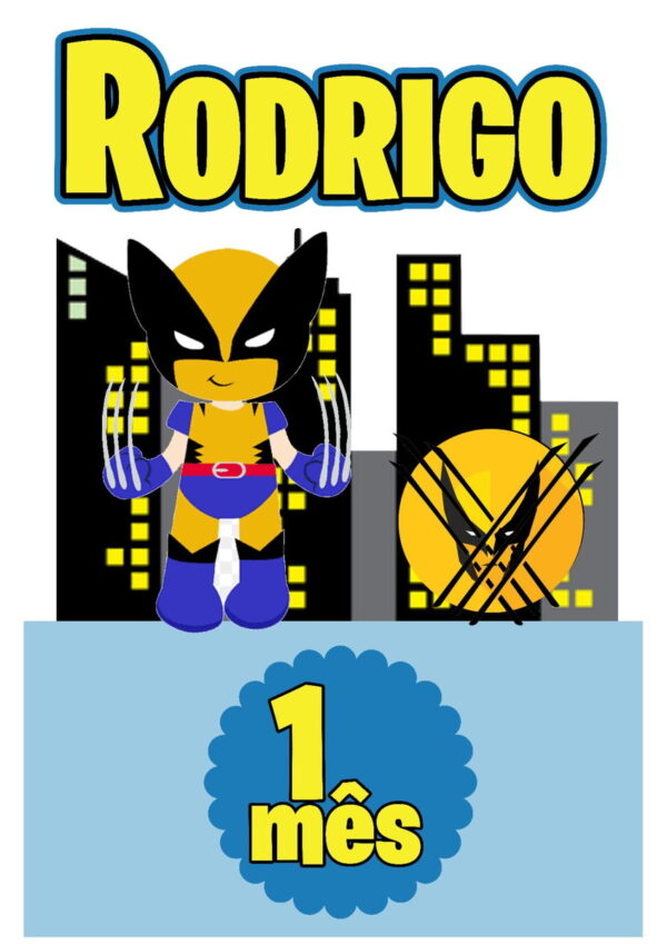 Arquivo de corte Topo de Bolo Wolverine 01