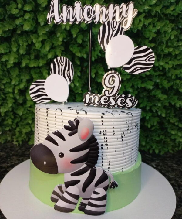 319 - Arquivo de Corte Topo de Bolo Zebra Cute