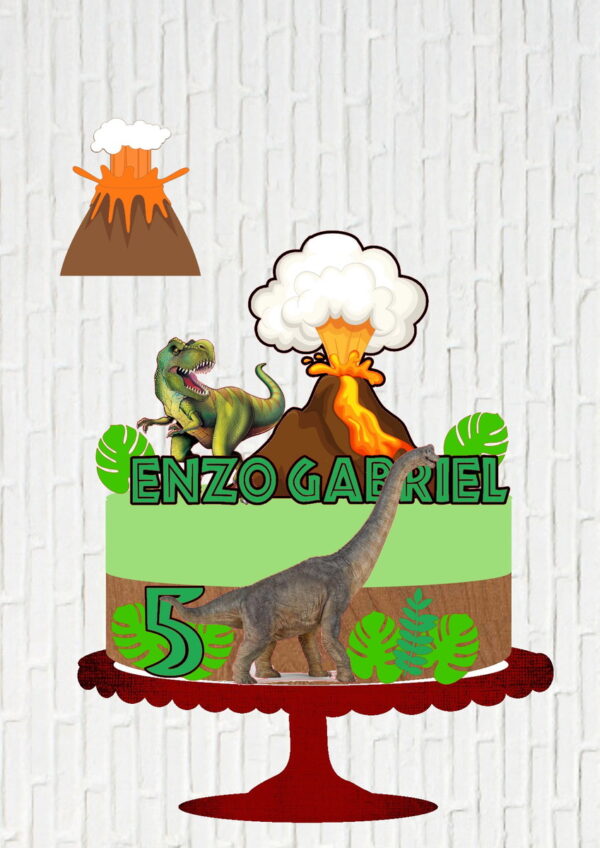 Arquivo de Corte Topo Dinossauros Vulcão
