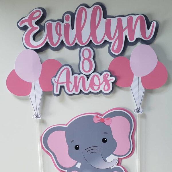 ARQUIVO DE CORTE TOPO ELEFANTE ROSA - Imagem 2