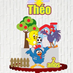 Arquivo de Corte Topo Galinha Pintadinha Camadas