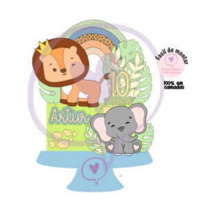 Arquivo de Corte Topo Leão e Elefante 1
