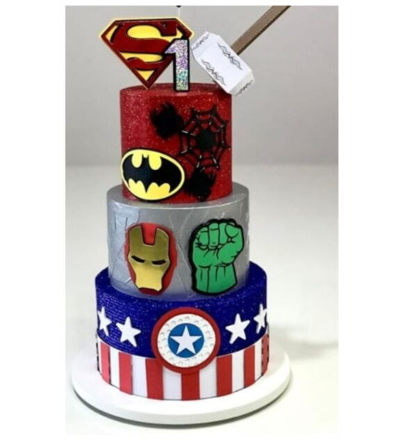 Arquivo de Corte Topo de Bolo Vingadores CAMADAS 1