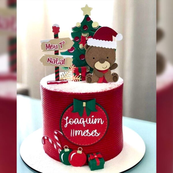 Arquivo de Corte/topo Natal Ursinho / Camadas
