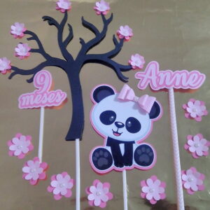 Arquivo de corte topo Panda Rosa