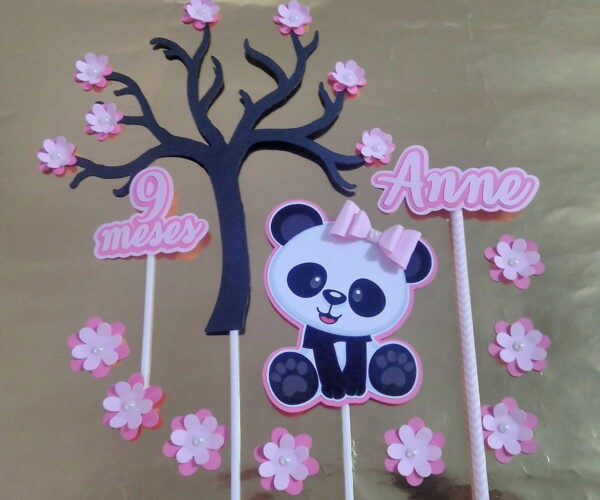 Arquivo de corte topo Panda Rosa