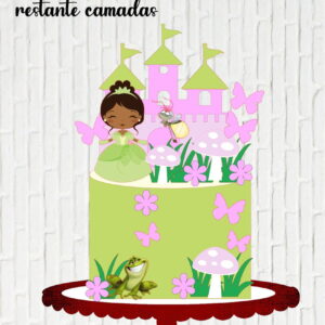Arquivo de Corte Topo Princesa Tiana Cut Castelo Camadas