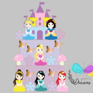 Arquivo de Corte Topo Princesas Camadas