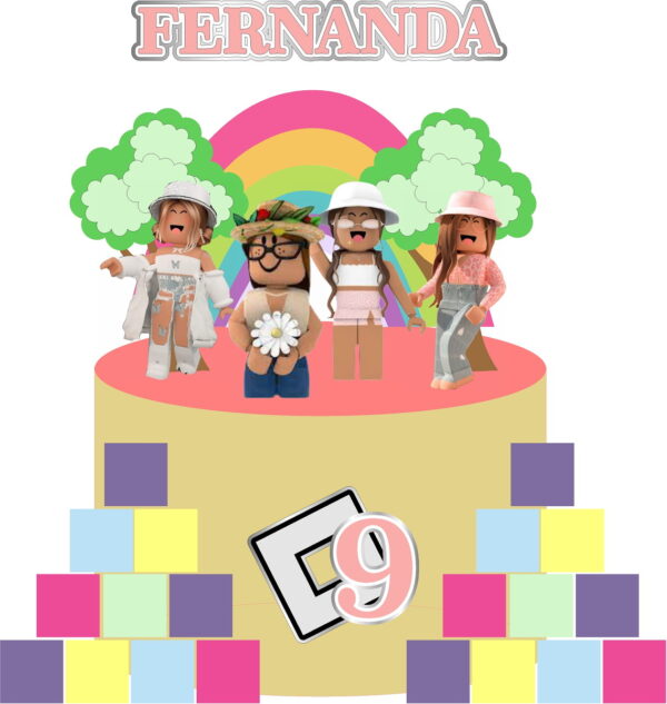 Arquivo de Corte - Topo Roblox Menina