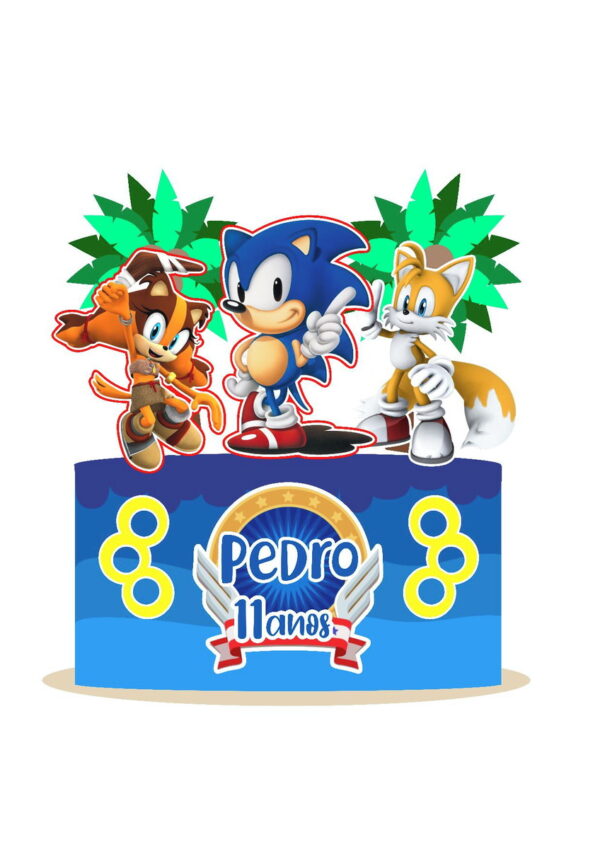 Arquivo de corte topo de bolo sonic