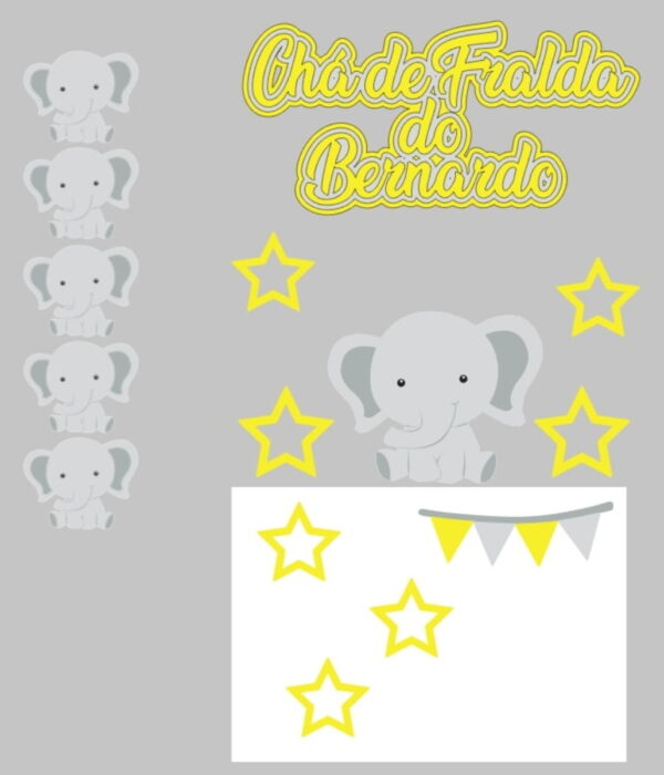 Kit Arquivos de Corte Flamingo, Elefante Baby e Cachorrinhos - Imagem 2