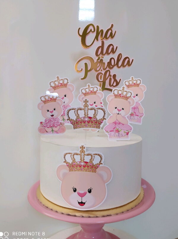 Arquivo de corte topo ursinha princesa+brinde