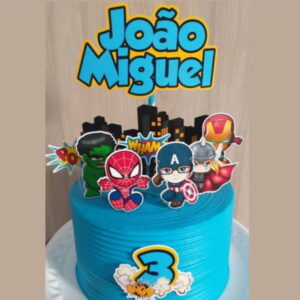 Arquivo de Corte Topo de Bolo Vingadores+3 Arquivos Grátis