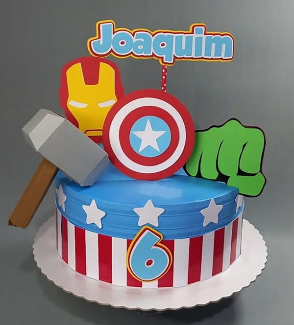 Arquivo de Corte: Topo Vingadores com Martelo 3d 009
