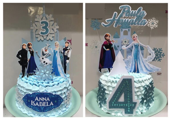 ARQUIVO DE CORTE TOPOS DE BOLO FROZEN. 2 ARTES