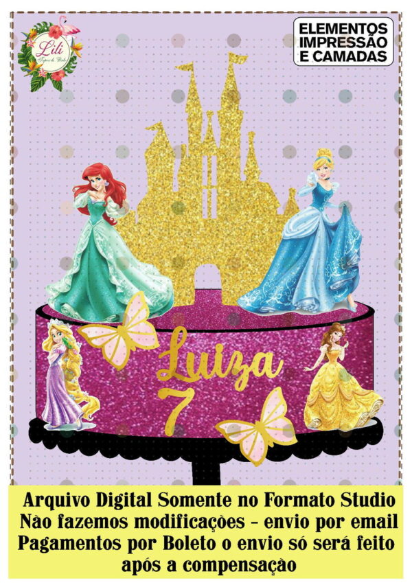 Arquivo de Corte - Topos Princesas Ref 365