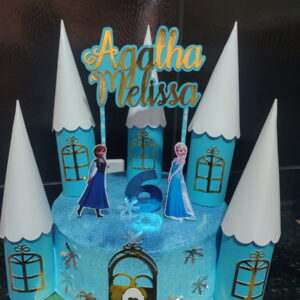 Arquivo de Corte - Topper de Bolo Frozen Castelo 3d