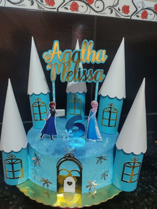 Arquivo de Corte - Topper de Bolo Frozen Castelo 3d