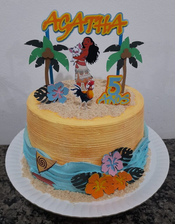 Arquivo de Corte - Topper de Bolo Moana