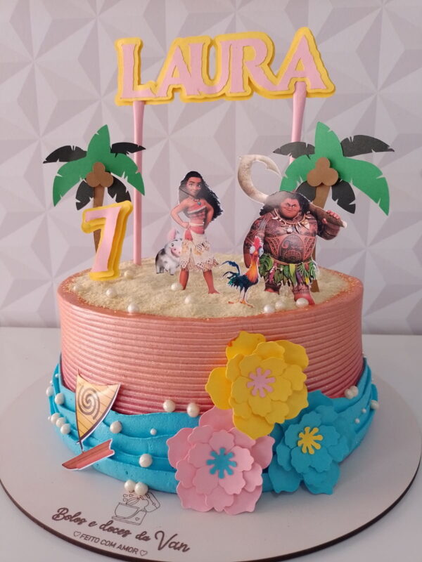 Arquivo de Corte - Topper de Bolo Moana - Image 2
