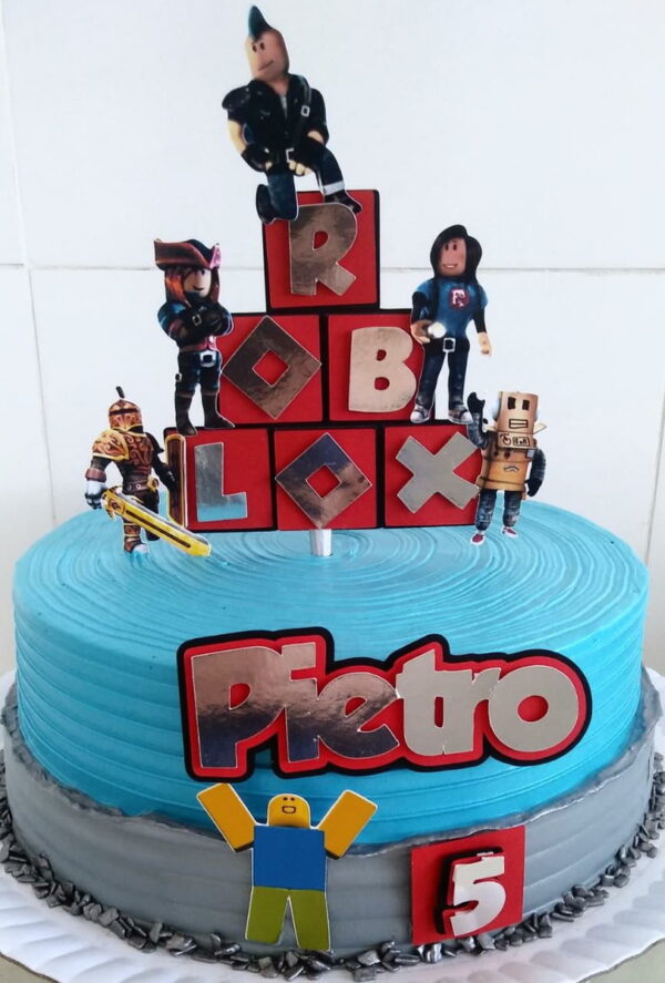 Arquivo De Corte - Topper De Bolo Roblox Metalizado - Image 2