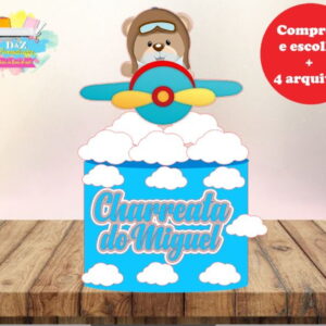 Arquivo de Corte -ursinho Aviador Camadas)-cod-280