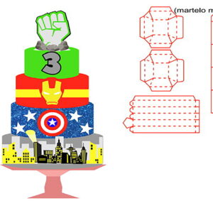 Kit C/ 5: Arquivo De Corte: Vingadores (100% Em Camadas) 001