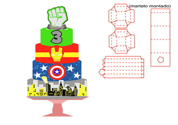 Kit C/ 5: Arquivo De Corte: Vingadores (100% Em Camadas) 001