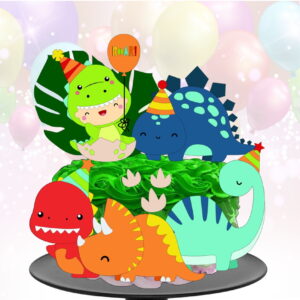Kit com 5 arquivos de corte 14-DINOSSAURO TOPO EM CAMADAS
