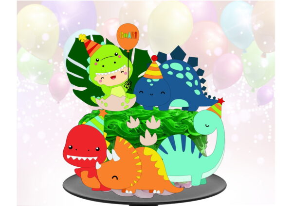 Kit com 5 arquivos de corte 14-DINOSSAURO TOPO EM CAMADAS