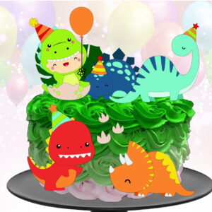 Kit com 5 arquivos de corte 23-DINOSSAURO TOPO DE BOLO CAMAD