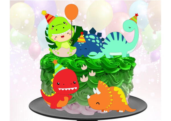 Kit com 5 arquivos de corte 23-DINOSSAURO TOPO DE BOLO CAMAD